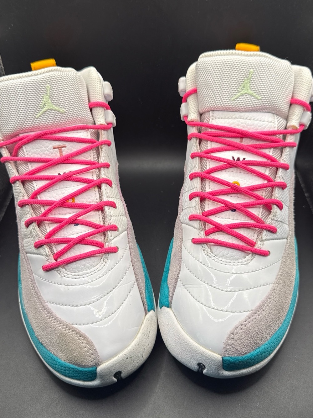 Size 5.5Y - Air Jordan 12 Retro GS White Vapor Green, 153265-130, Clean, W/ Box